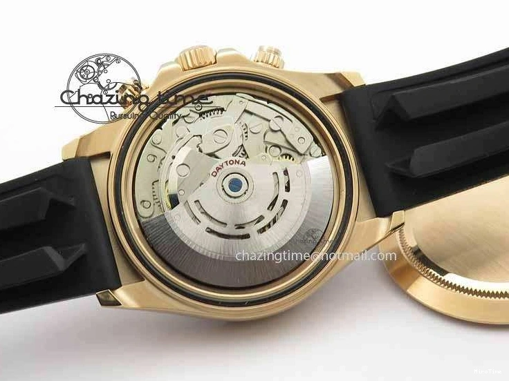 MiroTime 0316 RelaxedFit Daytona 116515 Noob 1:1 Best Edition Rose Gold Dial On Black Rubber Strap A7750(Free Extra Strap) 3740